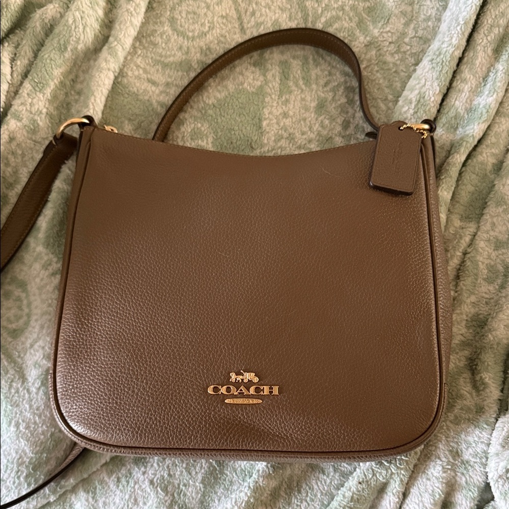 Coach Tan Leather Shoulder Bag